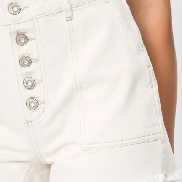 Free People Jesse carpenter short - sz 26 - high waisted - cotton - summer - Picture 6 of 10